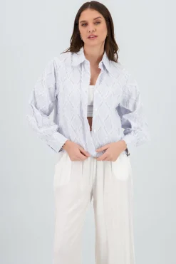 Shasa Cropped Embroidered Shirt