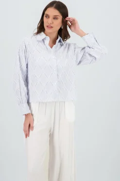 Shasa Cropped Embroidered Shirt