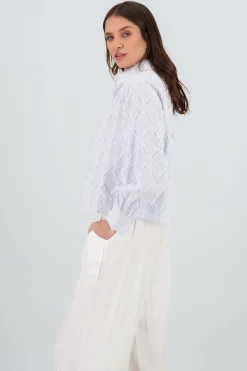 Shasa Cropped Embroidered Shirt