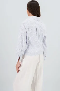 Shasa Cropped Embroidered Shirt