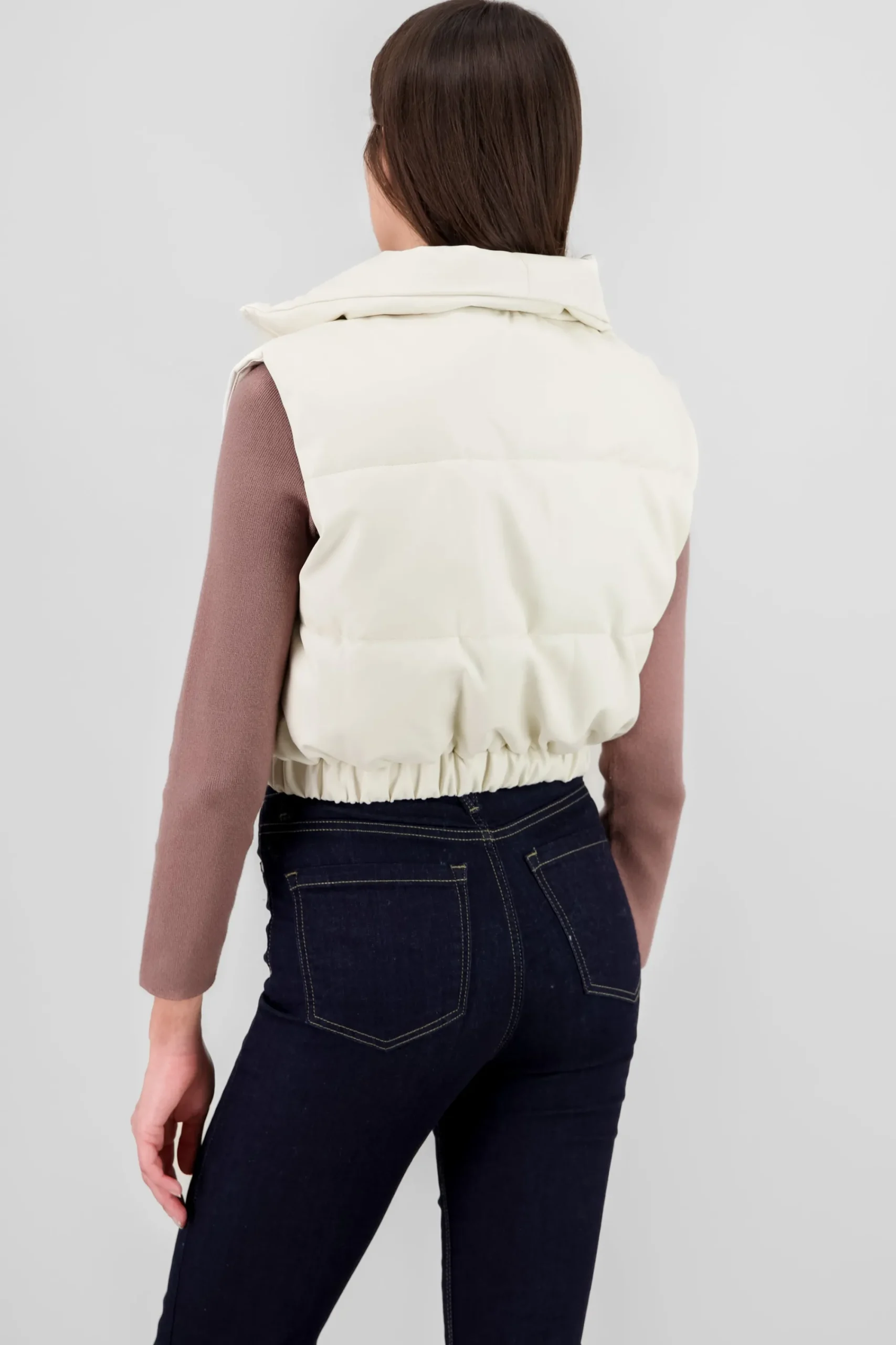 Shasa Cropped Faux Fur Vest