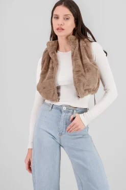 Shasa Cropped Fur Vest