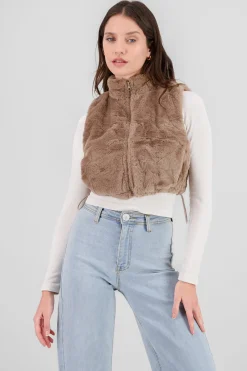 Shasa Cropped Fur Vest