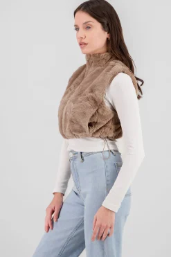 Shasa Cropped Fur Vest
