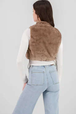 Shasa Cropped Fur Vest