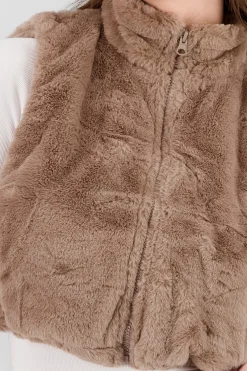 Shasa Cropped Fur Vest