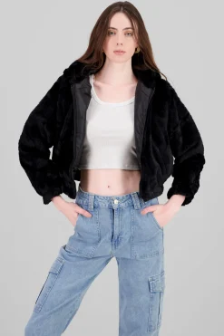 Shasa Cropped Furry Jacket