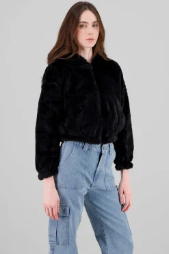 Shasa Cropped Furry Jacket