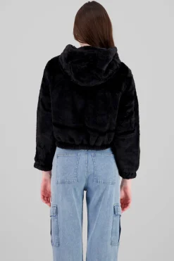 Shasa Cropped Furry Jacket