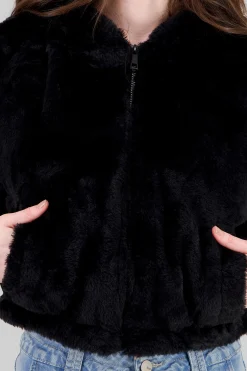 Shasa Cropped Furry Jacket
