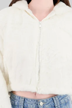 Shasa Cropped Furry Jacket