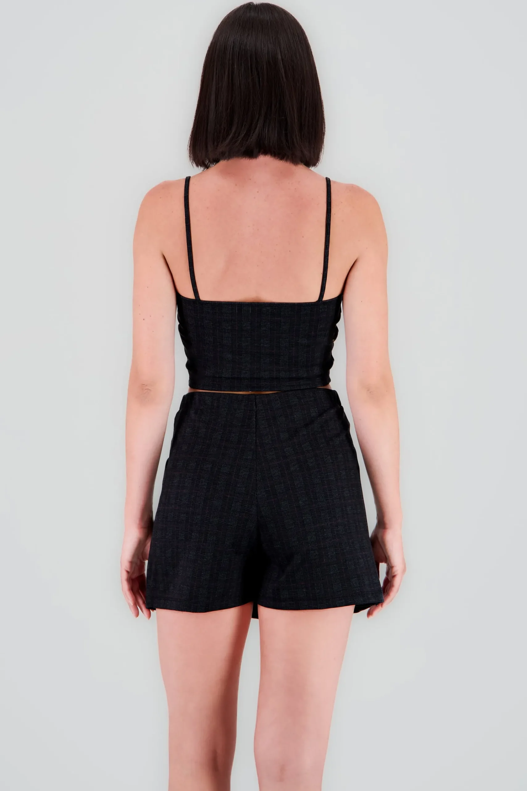 Shasa Cropped Heart Neckline Strappy Top