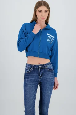 Shasa Cropped High Neck Brooklyn Sweatshirt