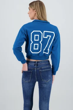 Shasa Cropped High Neck Brooklyn Sweatshirt