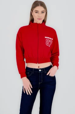 Shasa Cropped High Neck Brooklyn Sweatshirt