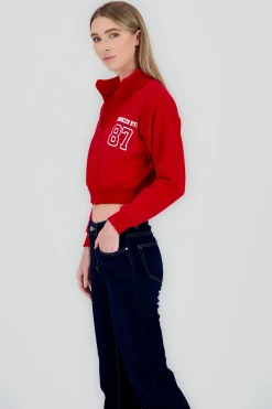 Shasa Cropped High Neck Brooklyn Sweatshirt