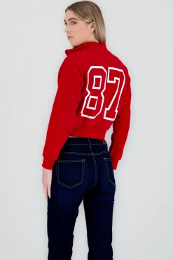 Shasa Cropped High Neck Brooklyn Sweatshirt