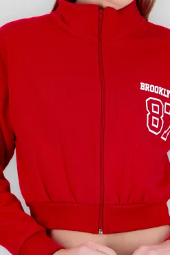 Shasa Cropped High Neck Brooklyn Sweatshirt