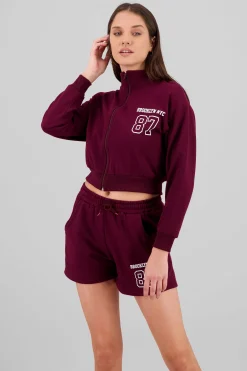 Shasa Cropped High Neck Brooklyn Sweatshirt