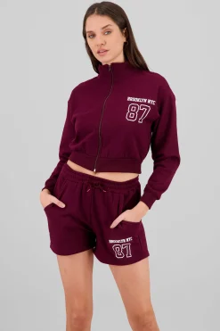 Shasa Cropped High Neck Brooklyn Sweatshirt