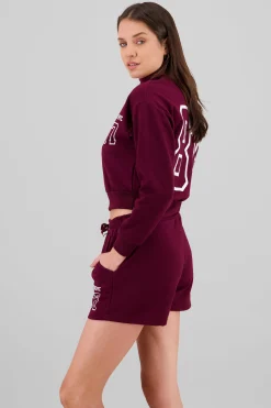 Shasa Cropped High Neck Brooklyn Sweatshirt