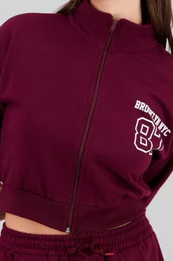 Shasa Cropped High Neck Brooklyn Sweatshirt