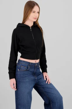 Shasa Cropped Hoodie with Zipper