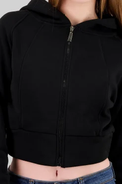 Shasa Cropped Hoodie with Zipper