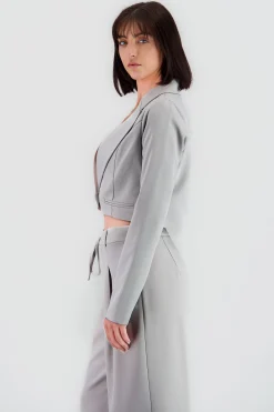 Shasa Cropped Jacket with Pocket Details