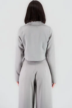 Shasa Cropped Jacket with Pocket Details