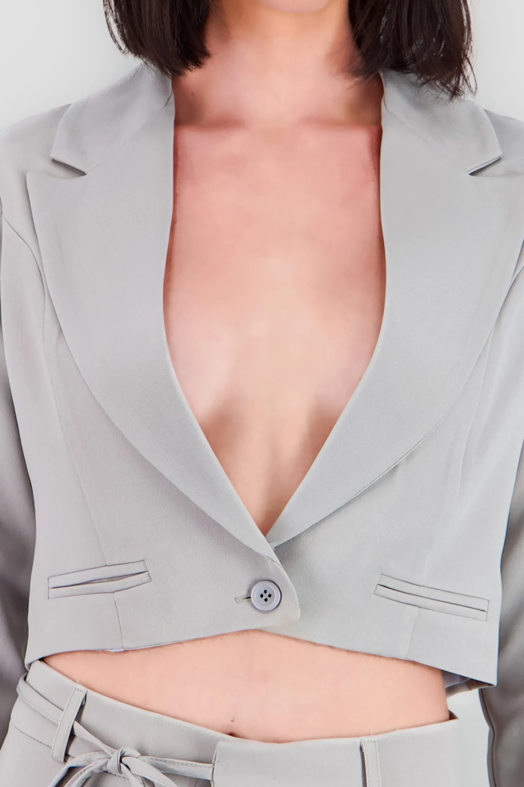 Shasa Cropped Jacket with Pocket Details