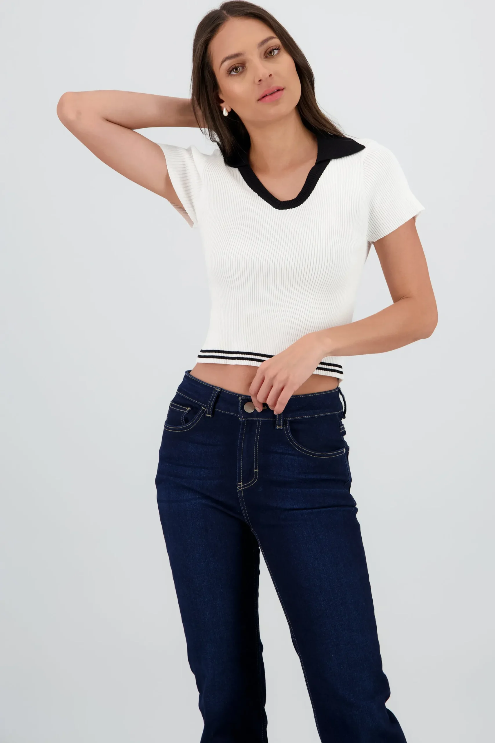 Shasa Cropped Knit Top
