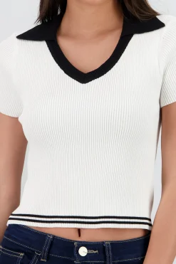 Shasa Cropped Knit Top