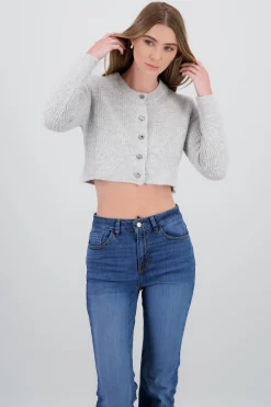 Shasa Cropped Knitted Cardigan