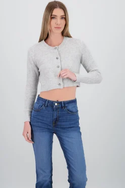 Shasa Cropped Knitted Cardigan