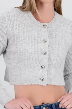 Shasa Cropped Knitted Cardigan