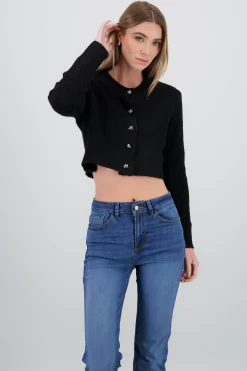 Shasa Cropped Knitted Cardigan