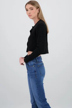 Shasa Cropped Knitted Cardigan