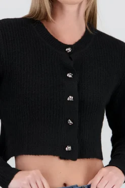 Shasa Cropped Knitted Cardigan