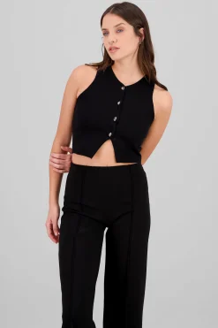 Shasa Cropped Knitted Top