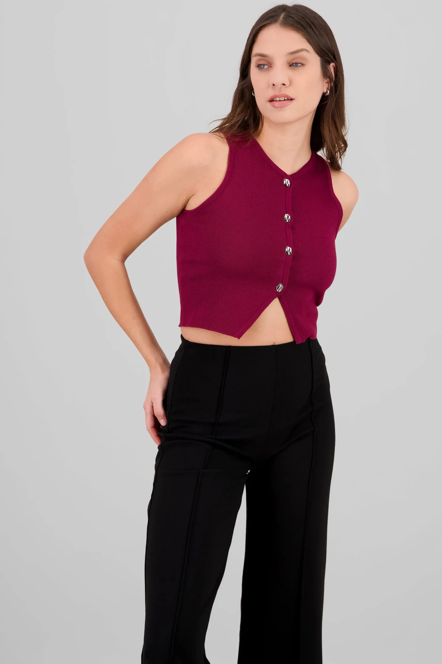 Shasa Cropped Knitted Top