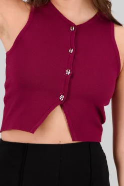 Shasa Cropped Knitted Top