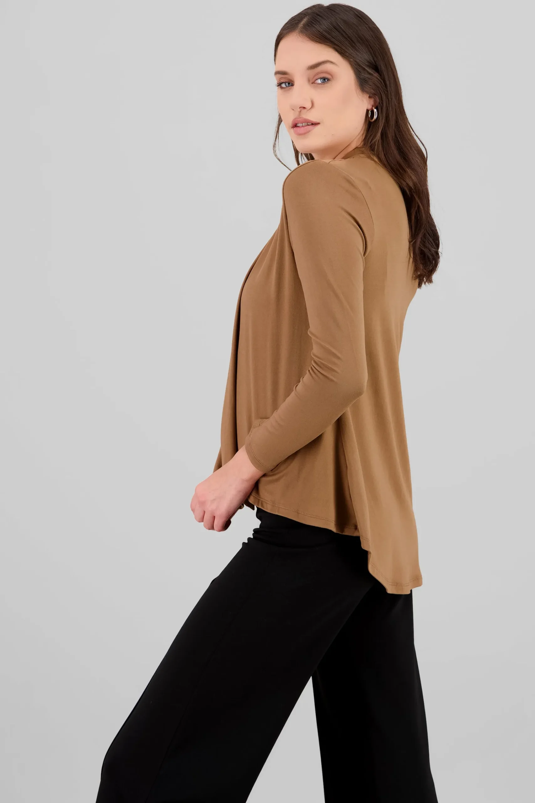 Shasa Cropped Long Sleeve Cardigan