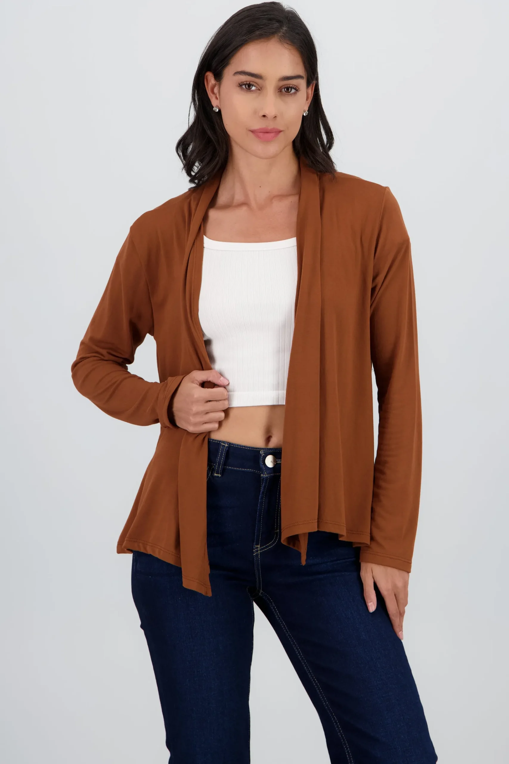 Shasa Cropped Long Sleeve Cardigan