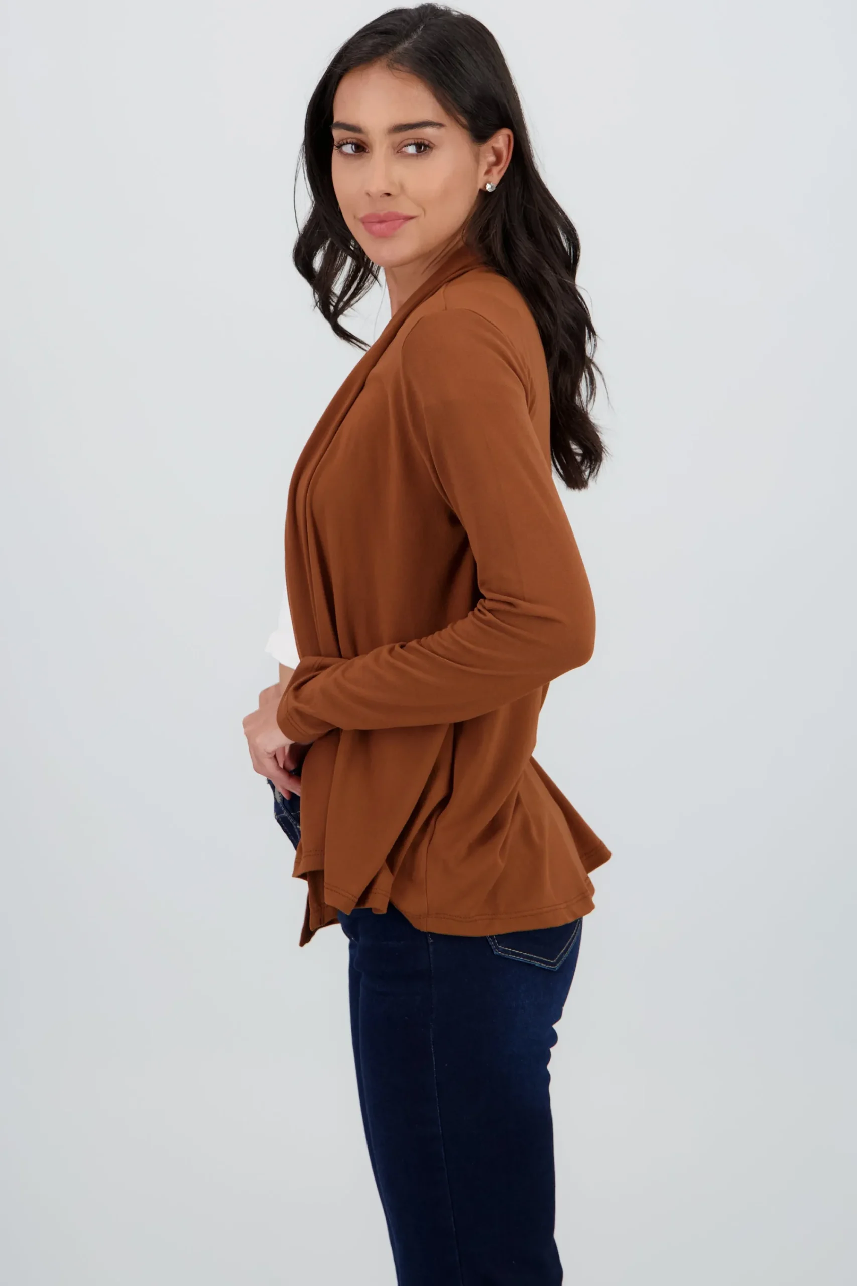 Shasa Cropped Long Sleeve Cardigan