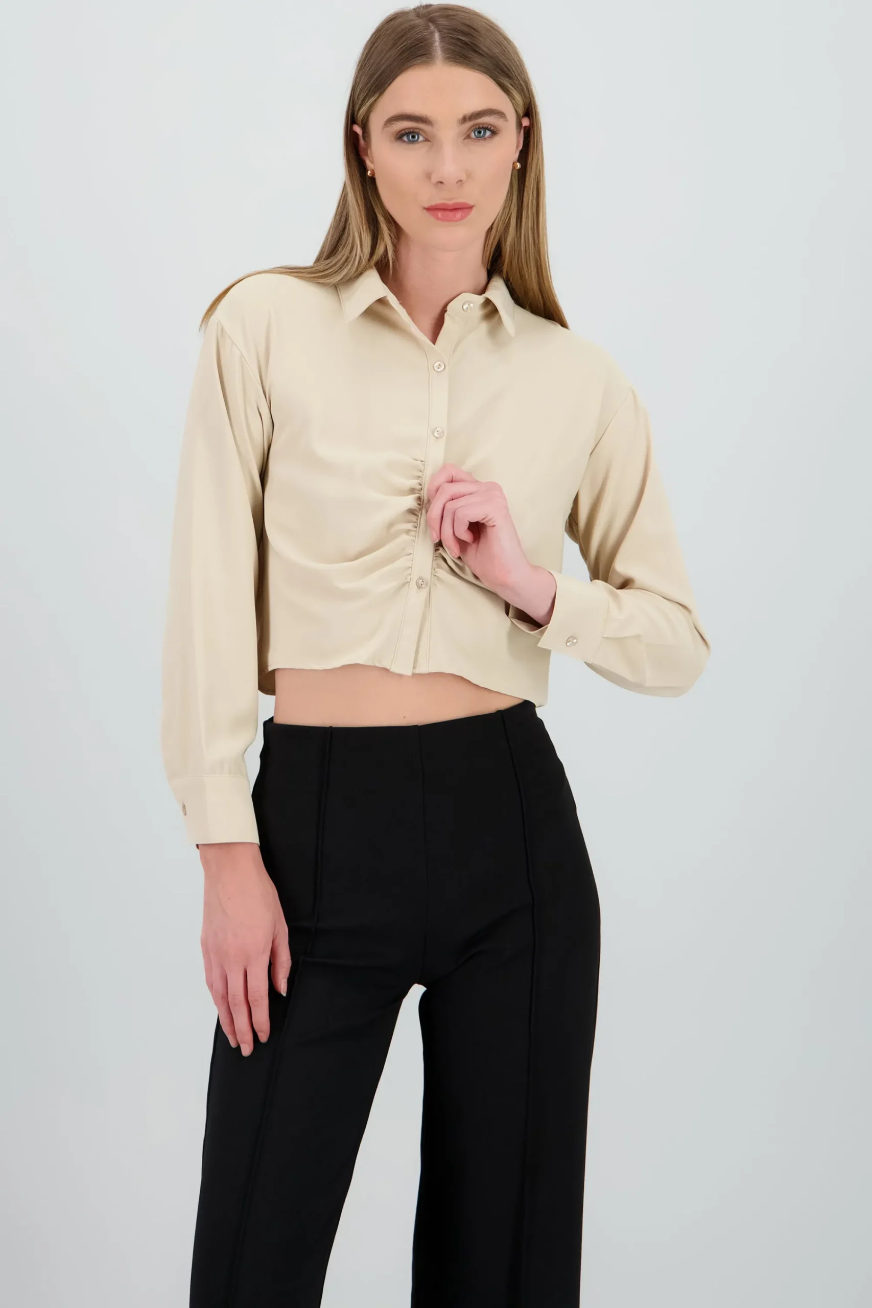 Shasa Cropped Long Sleeve Shirt