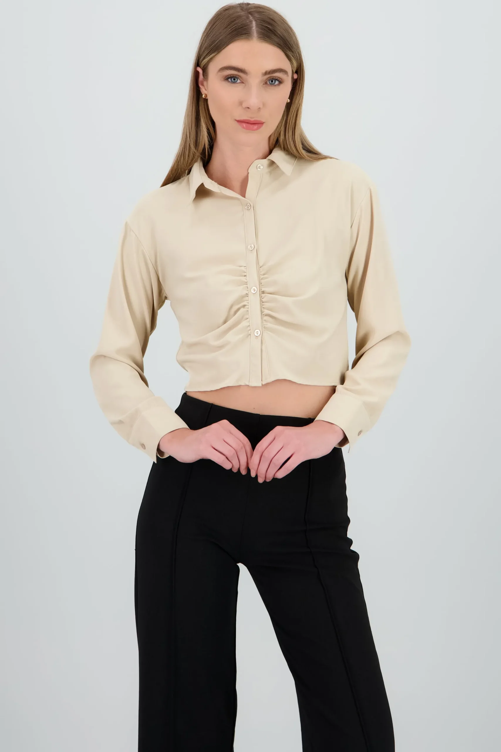 Shasa Cropped Long Sleeve Shirt