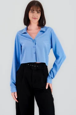 Shasa Cropped Long Sleeve Top