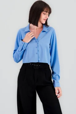 Shasa Cropped Long Sleeve Top