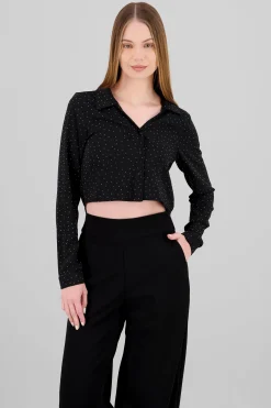 Shasa Cropped Long Sleeve Top